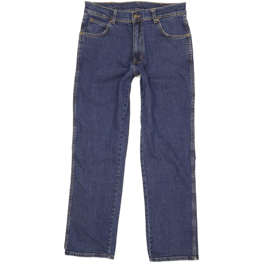 Wrangler Durable Quality Men Blue Straight Regular Stretch Jeans W31 L29