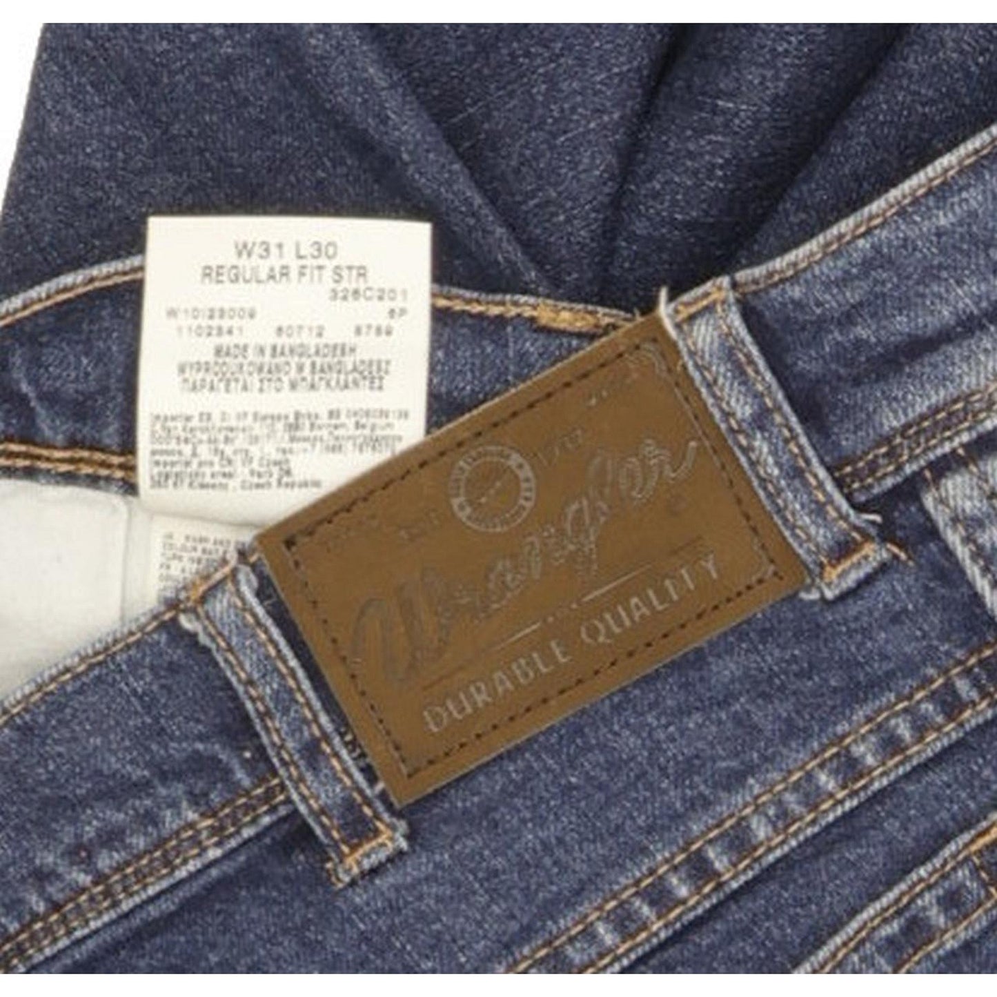 Wrangler Durable Quality Men Blue Straight Regular Stretch Jeans W31 L29
