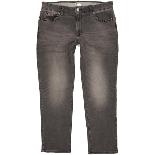 Lee Men Grey Straight Regular Stretch Jeans W38 L31