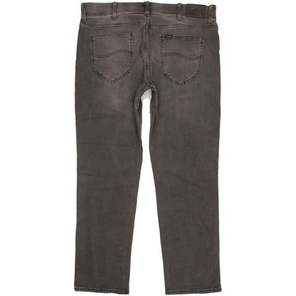 Lee Men Grey Straight Regular Stretch Jeans W38 L31