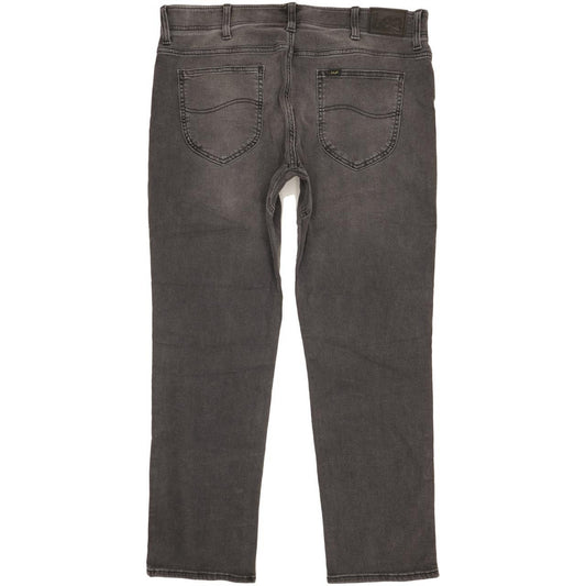 Lee Men Grey Straight Regular Stretch Jeans W38 L31