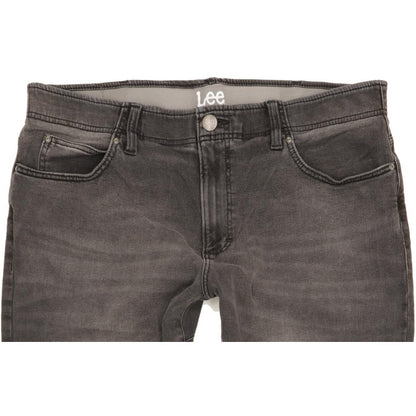 Lee Men Grey Straight Regular Stretch Jeans W38 L31