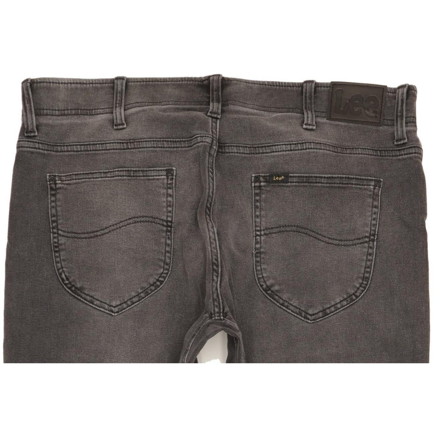 Lee Men Grey Straight Regular Stretch Jeans W38 L31