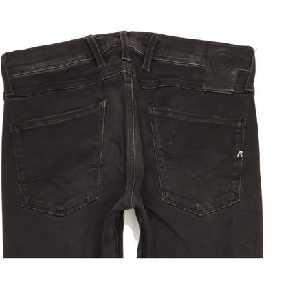 Replay Anbass Men Black Skinny Slim Stretch Jeans W30 L34