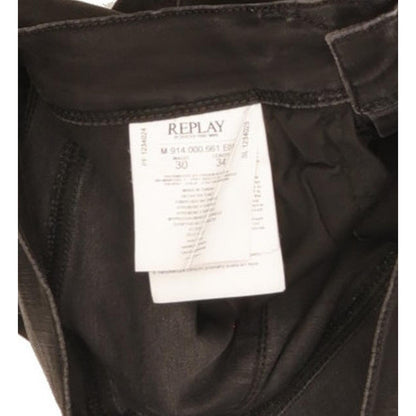 Replay Anbass Men Black Skinny Slim Stretch Jeans W30 L34