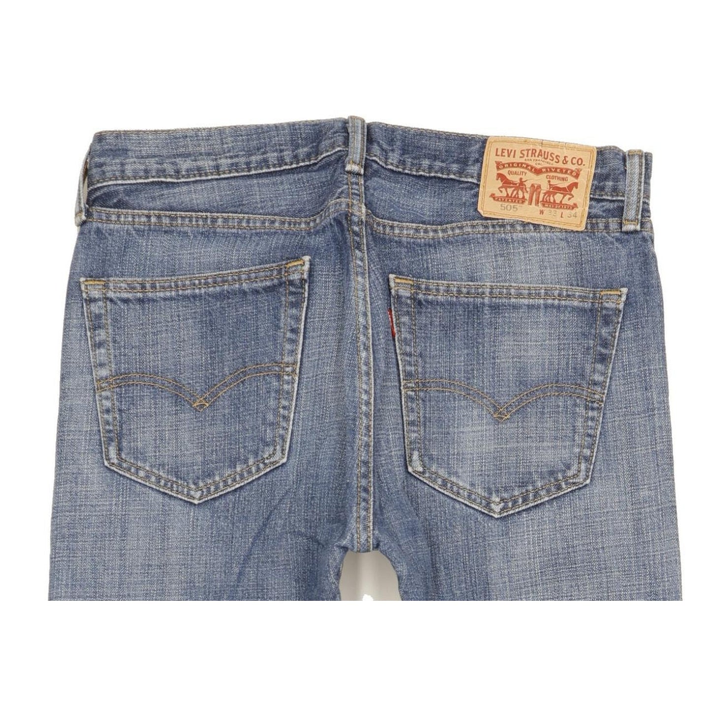 Levi's 505 Men Blue Straight Regular Jeans W33 L31