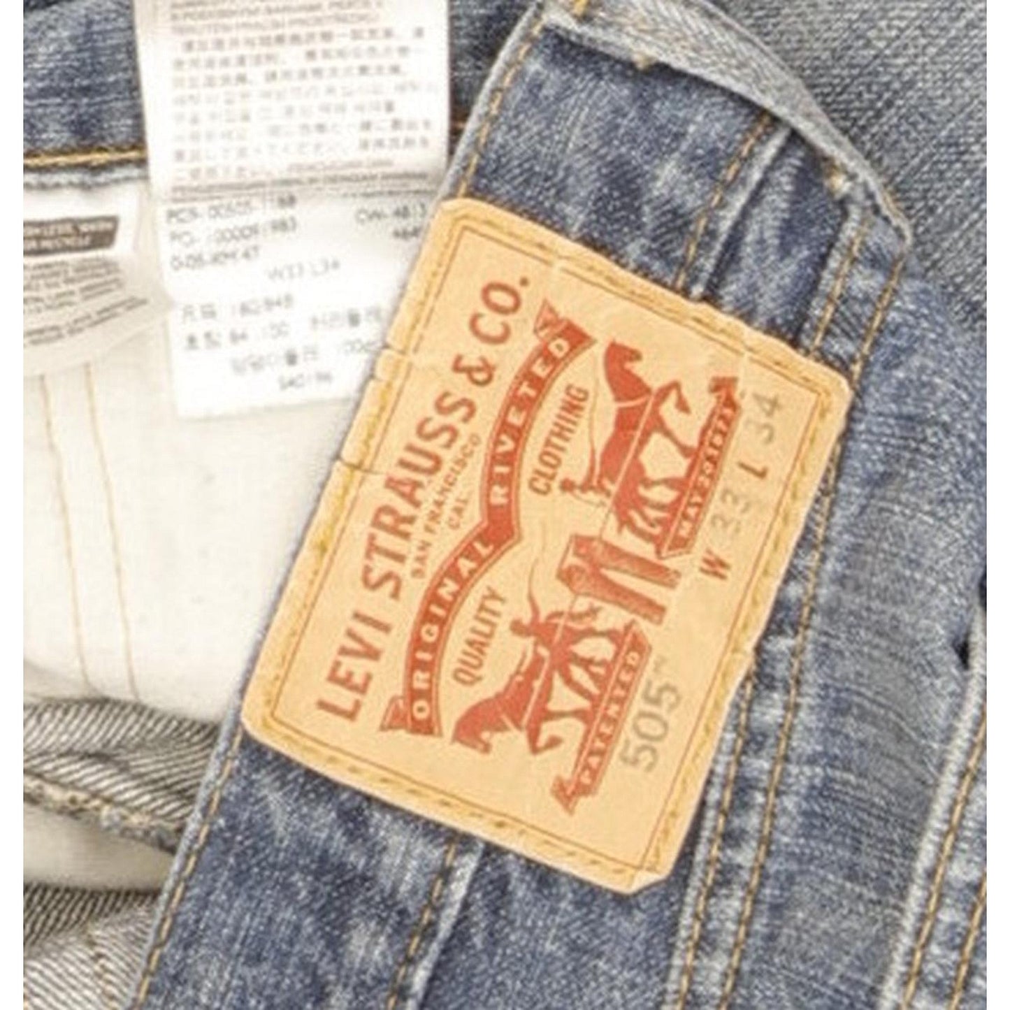 Levi's 505 Men Blue Straight Regular Jeans W33 L31