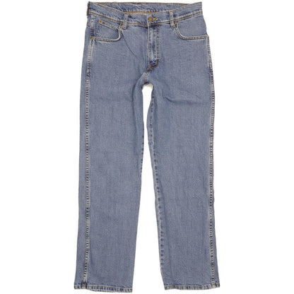 Wrangler Durable Quality Men Blue Straight Regular Stretch Jeans W31 L29