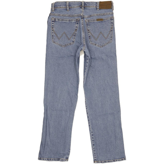 Wrangler Durable Quality Men Blue Straight Regular Stretch Jeans W31 L29