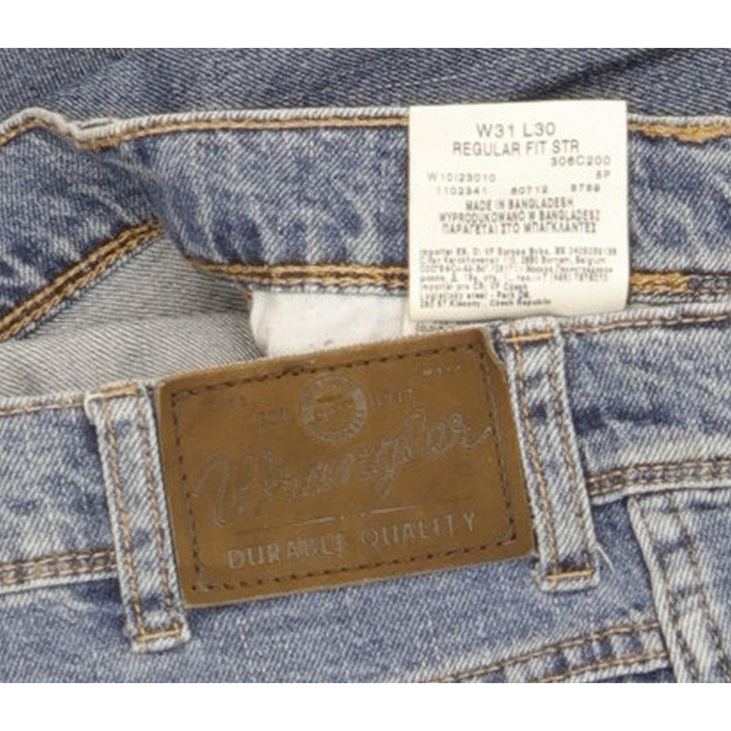 Wrangler Durable Quality Men Blue Straight Regular Stretch Jeans W31 L29