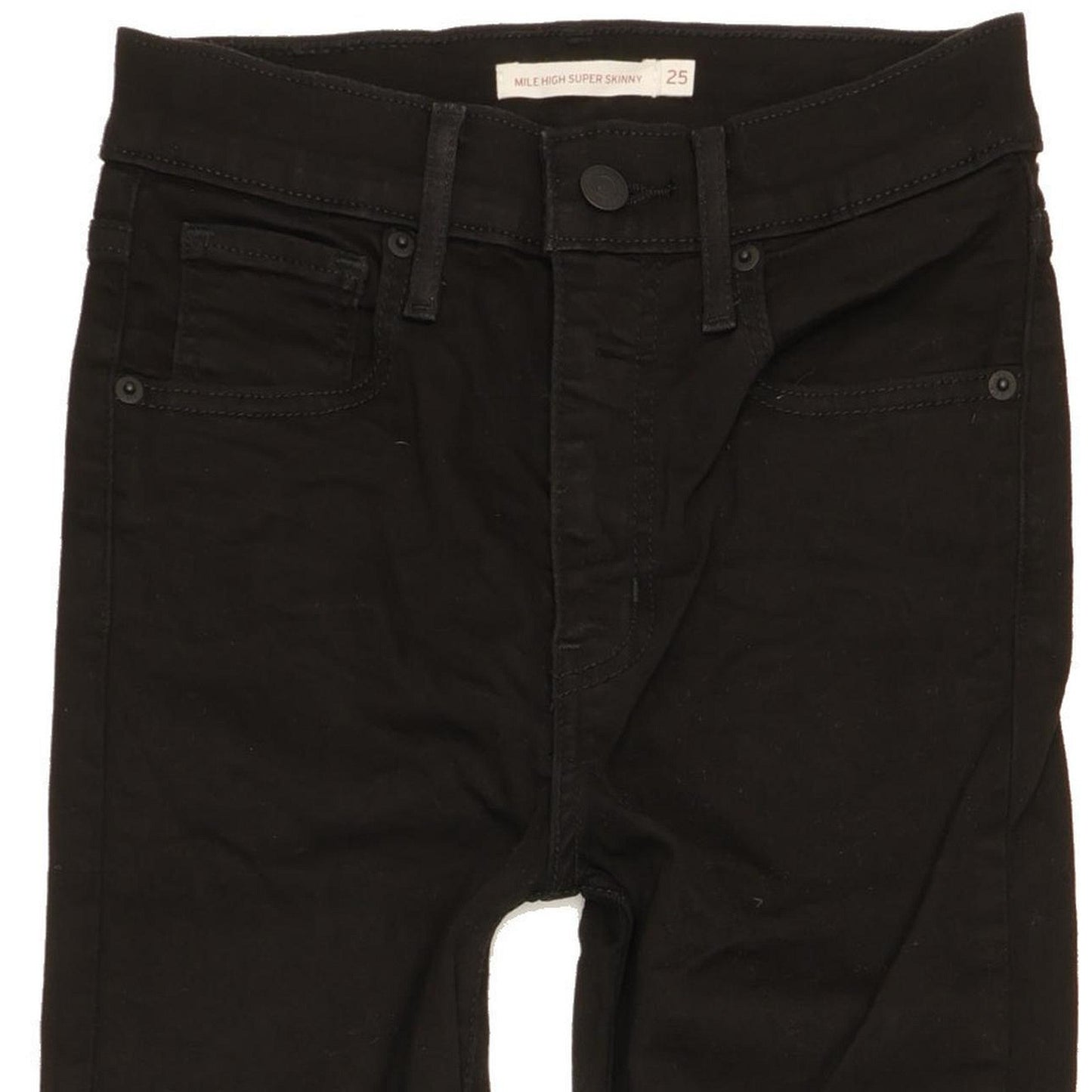 Levi's Mile Women Black Skinny Slim Stretch Jeans W25 L30
