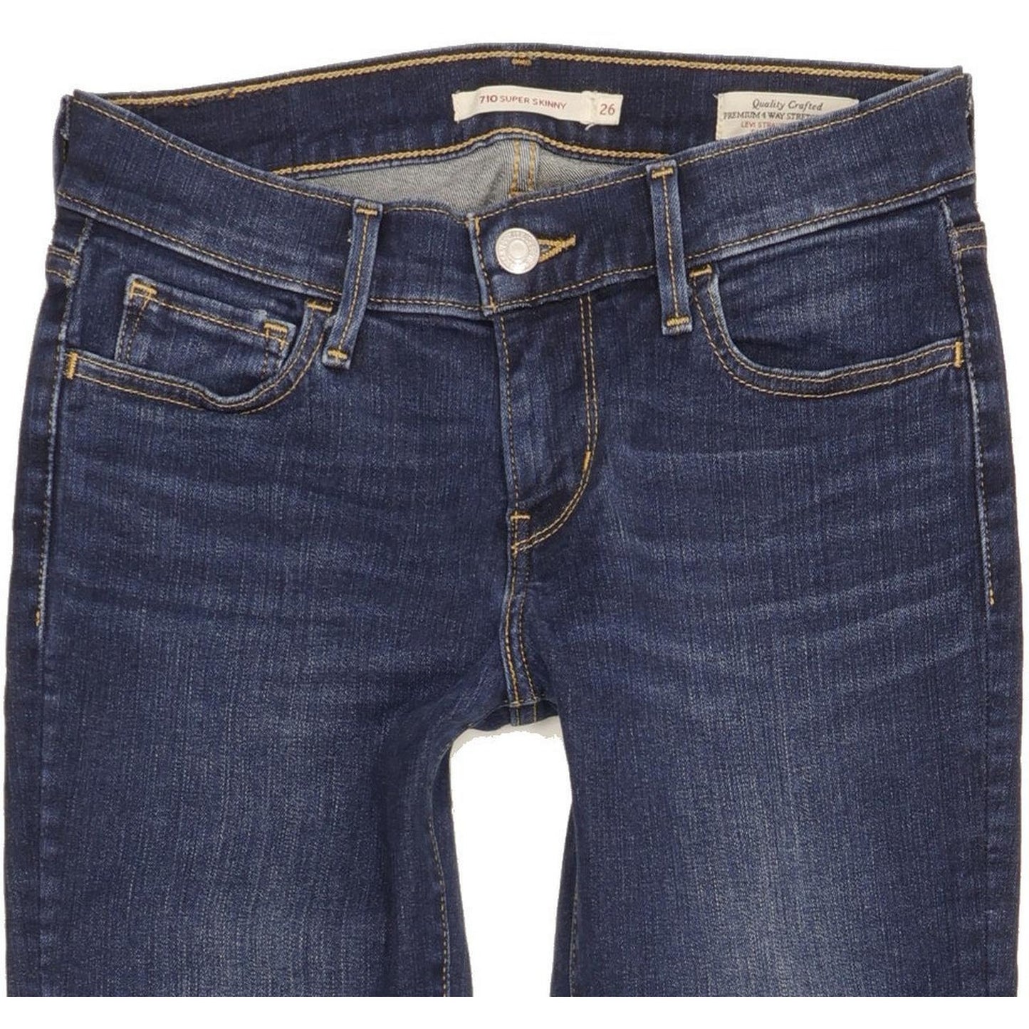Levi's 710 Super Women Blue Skinny Slim Stretch Jeans W26 L30