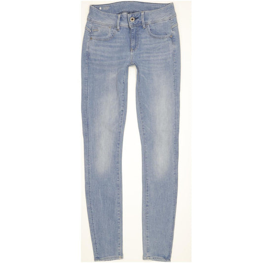 G-Star Lynn Mid Women Blue Skinny Slim Stretch Jeans W27 L34