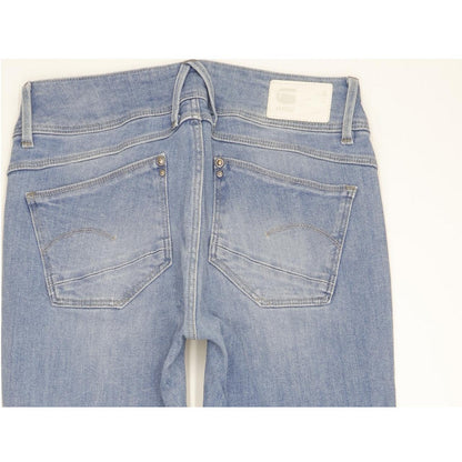 G-Star Lynn Mid Women Blue Skinny Slim Stretch Jeans W27 L34