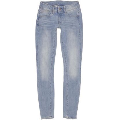 G-Star Lynn Mid Women Blue Skinny Slim Stretch Jeans W27 L34