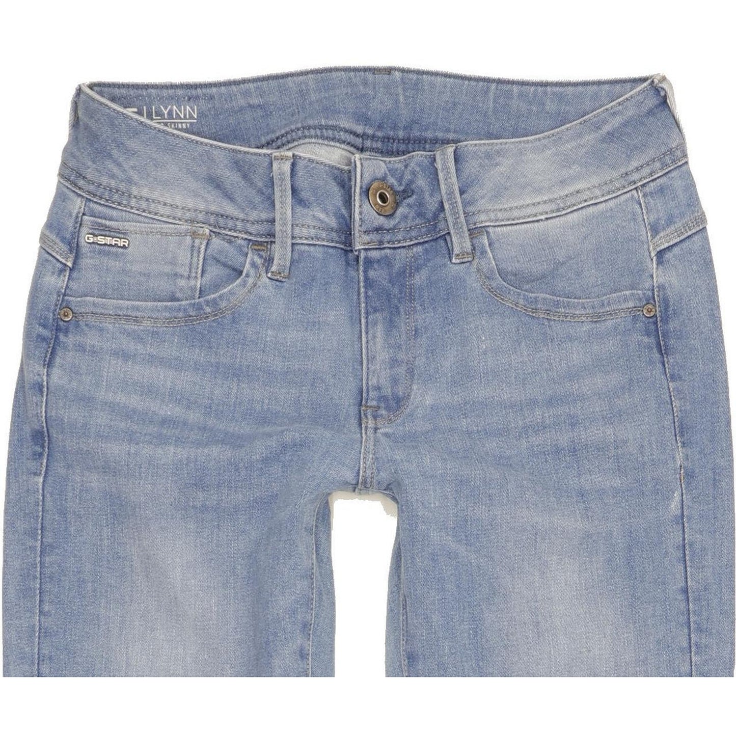 G-Star Lynn Mid Women Blue Skinny Slim Stretch Jeans W27 L34