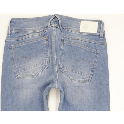G-Star Lynn Mid Women Blue Skinny Slim Stretch Jeans W27 L34