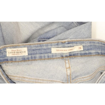 Levi's 721 Women Blue Skinny Slim Stretch Jeans W26 L28