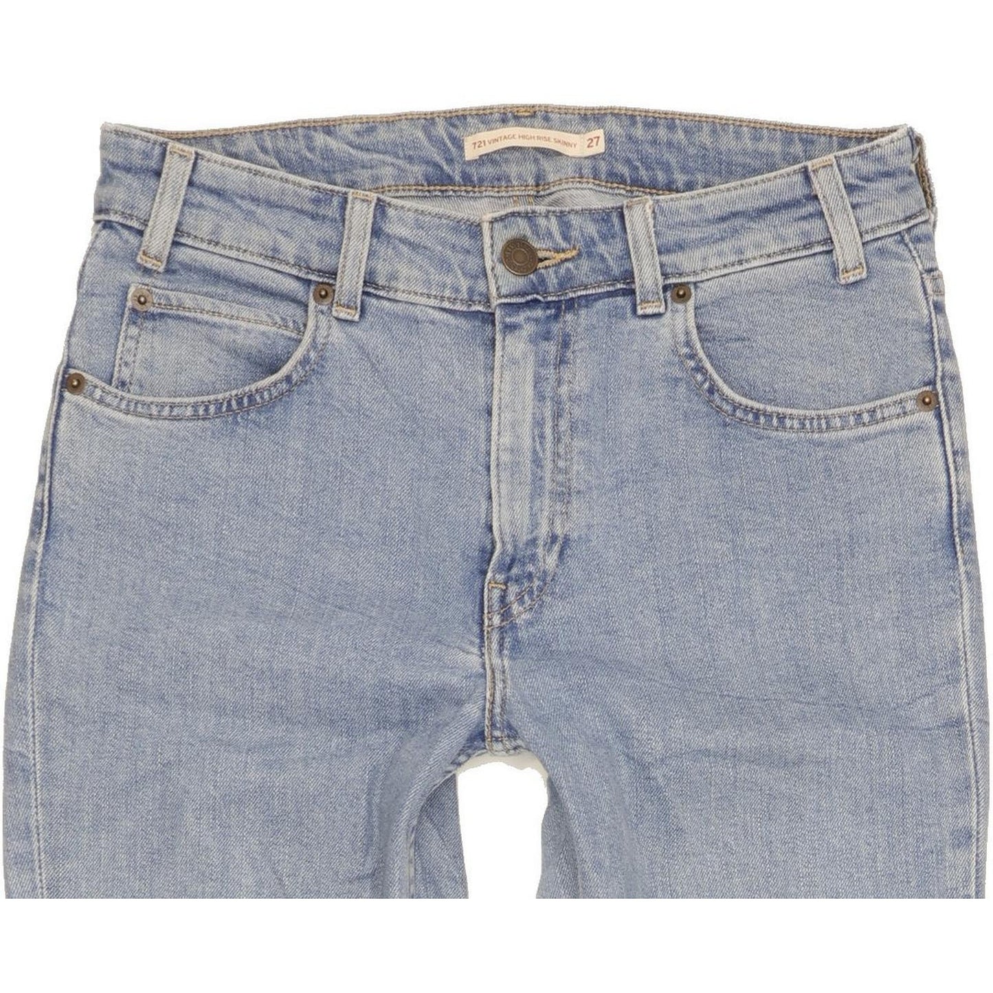 Levi's 721 Vintage Women Blue Skinny Slim Stretch Jeans W27 L30
