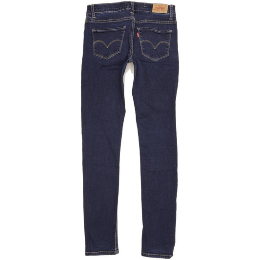 Levi's 711 Kids Women Blue Skinny Slim Stretch Jeans W26 L30