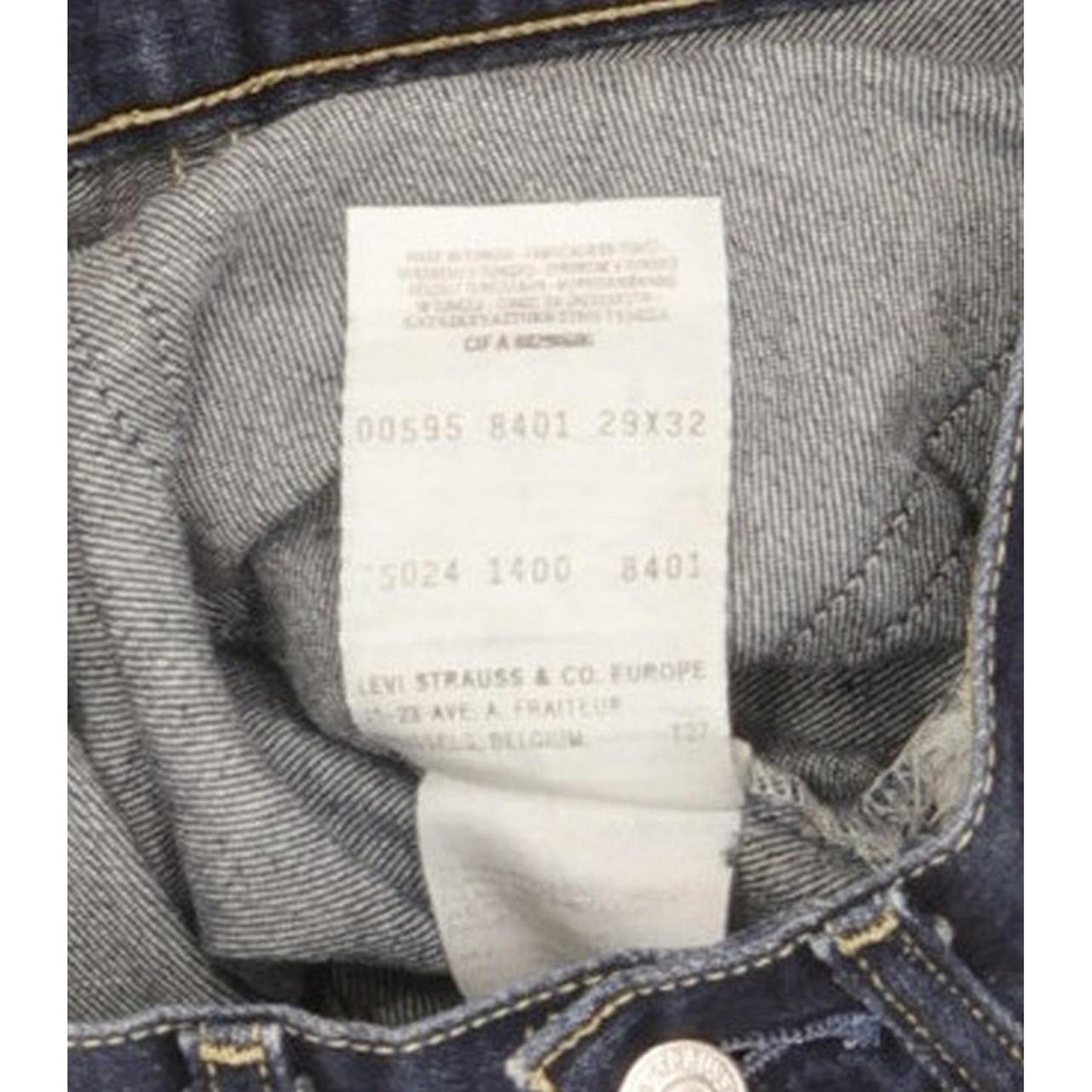 Levi's 595 Blue Straight Slim Stretch Jeans W27 L31