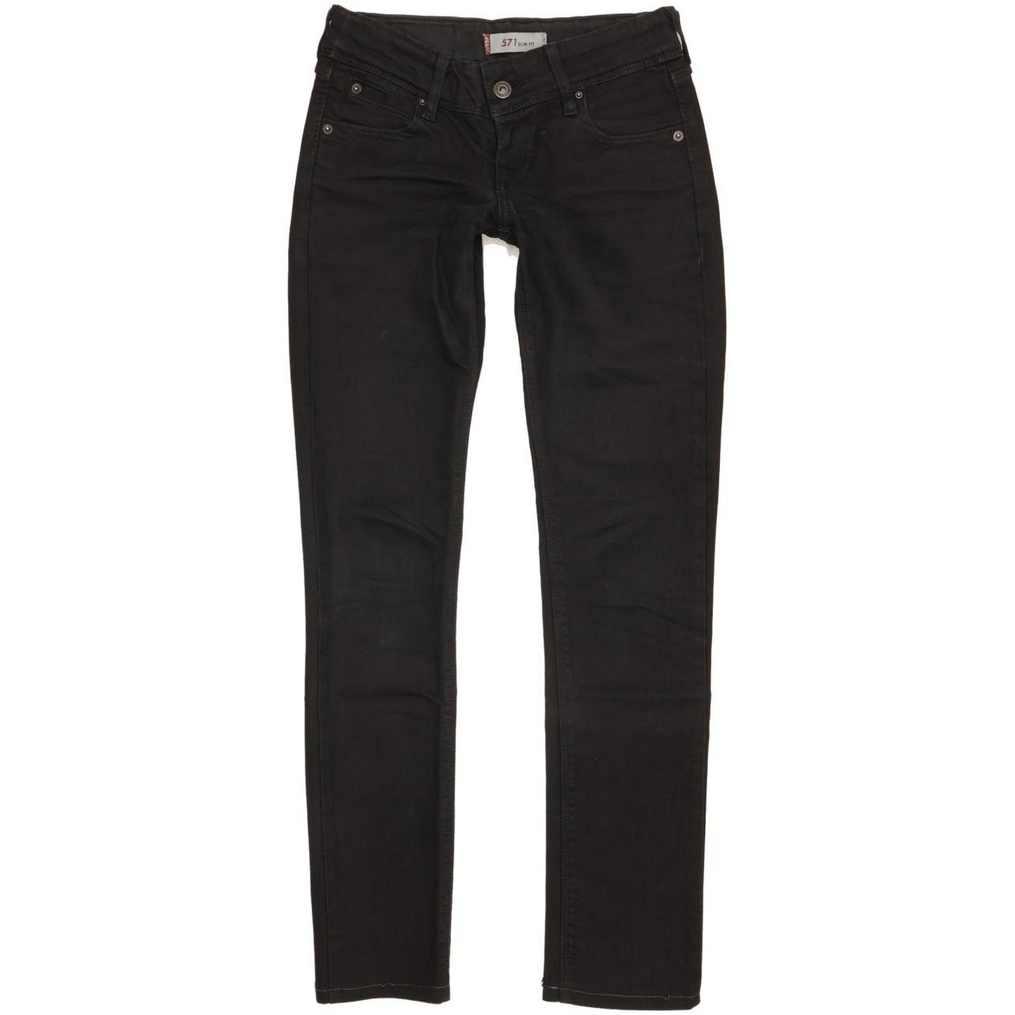 Levi's 571 Women Black Straight Slim Jeans W26 L30