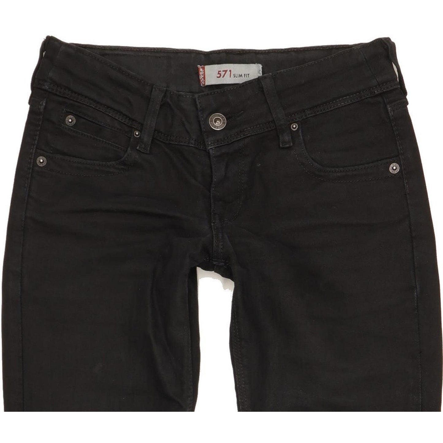 Levi's 571 Women Black Straight Slim Jeans W26 L30