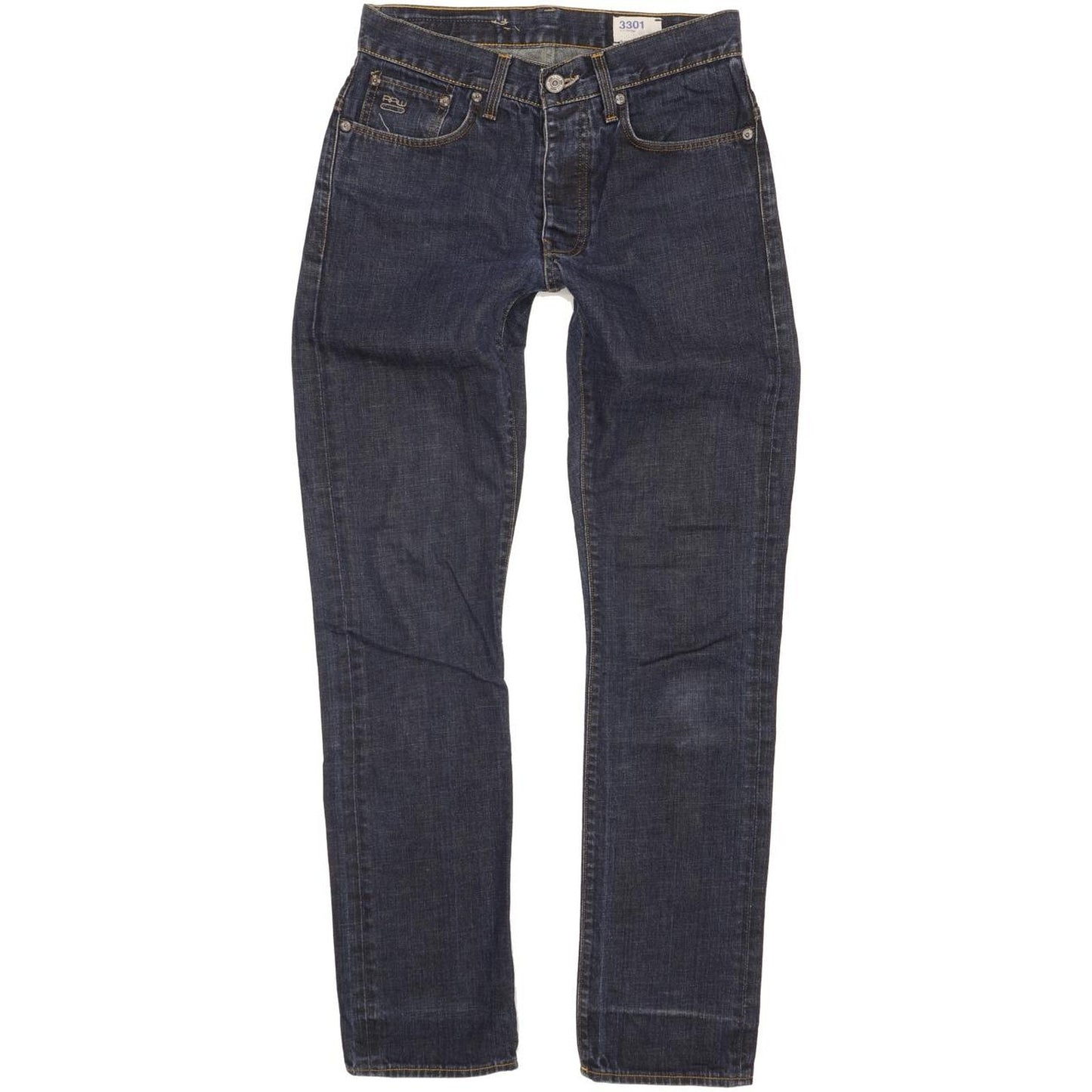 G-Star 3301 Men Blue Straight Slim Stretch Jeans W28 L32