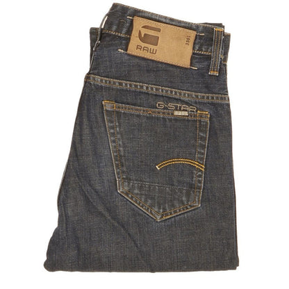 G-Star 3301 Men Blue Straight Slim Stretch Jeans W28 L32