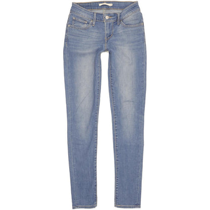 Levi's 711 Women Blue Skinny Slim Stretch Jeans W25 L30