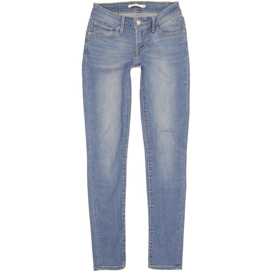 Levi's 711 Women Blue Skinny Slim Stretch Jeans W25 L30