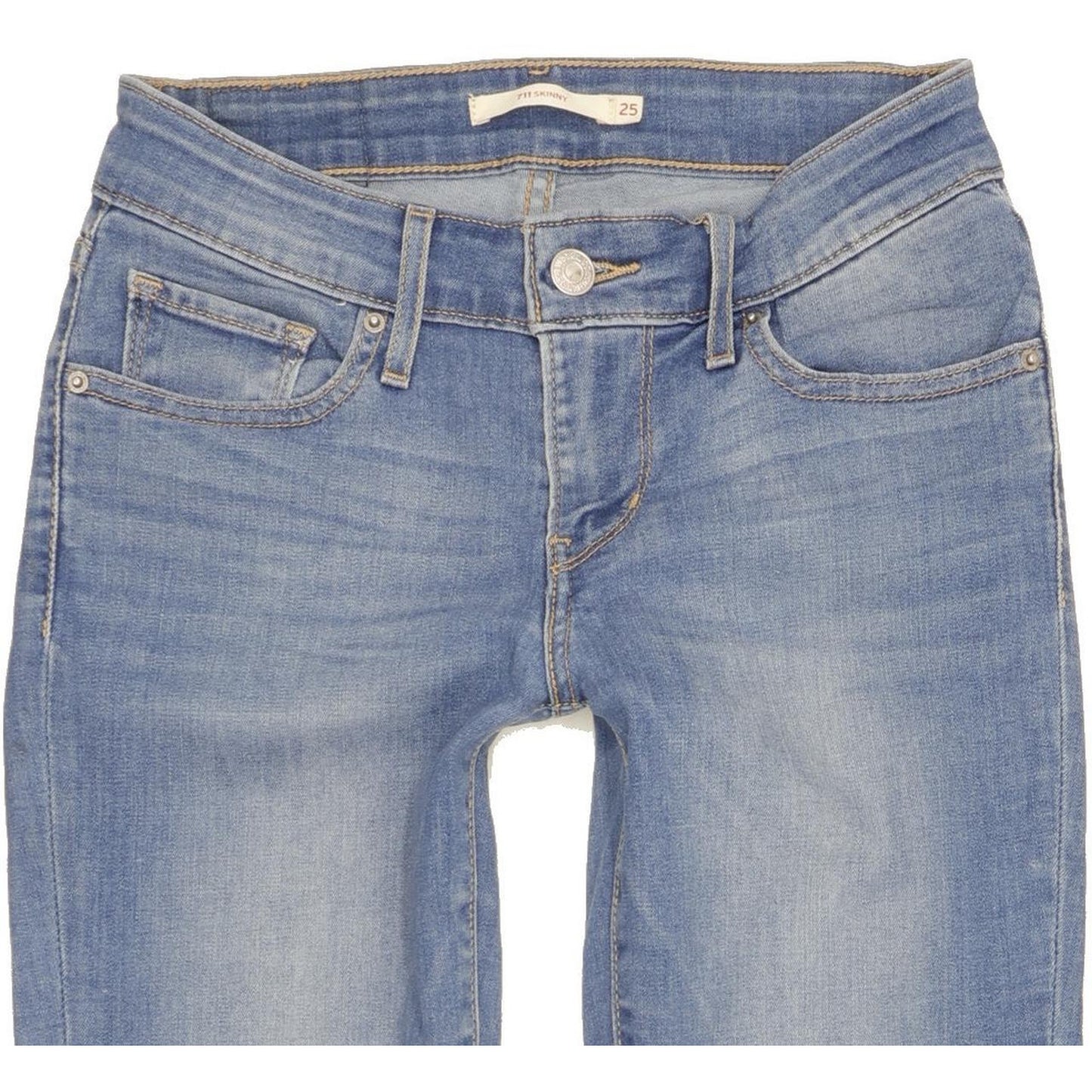 Levi's 711 Women Blue Skinny Slim Stretch Jeans W25 L30