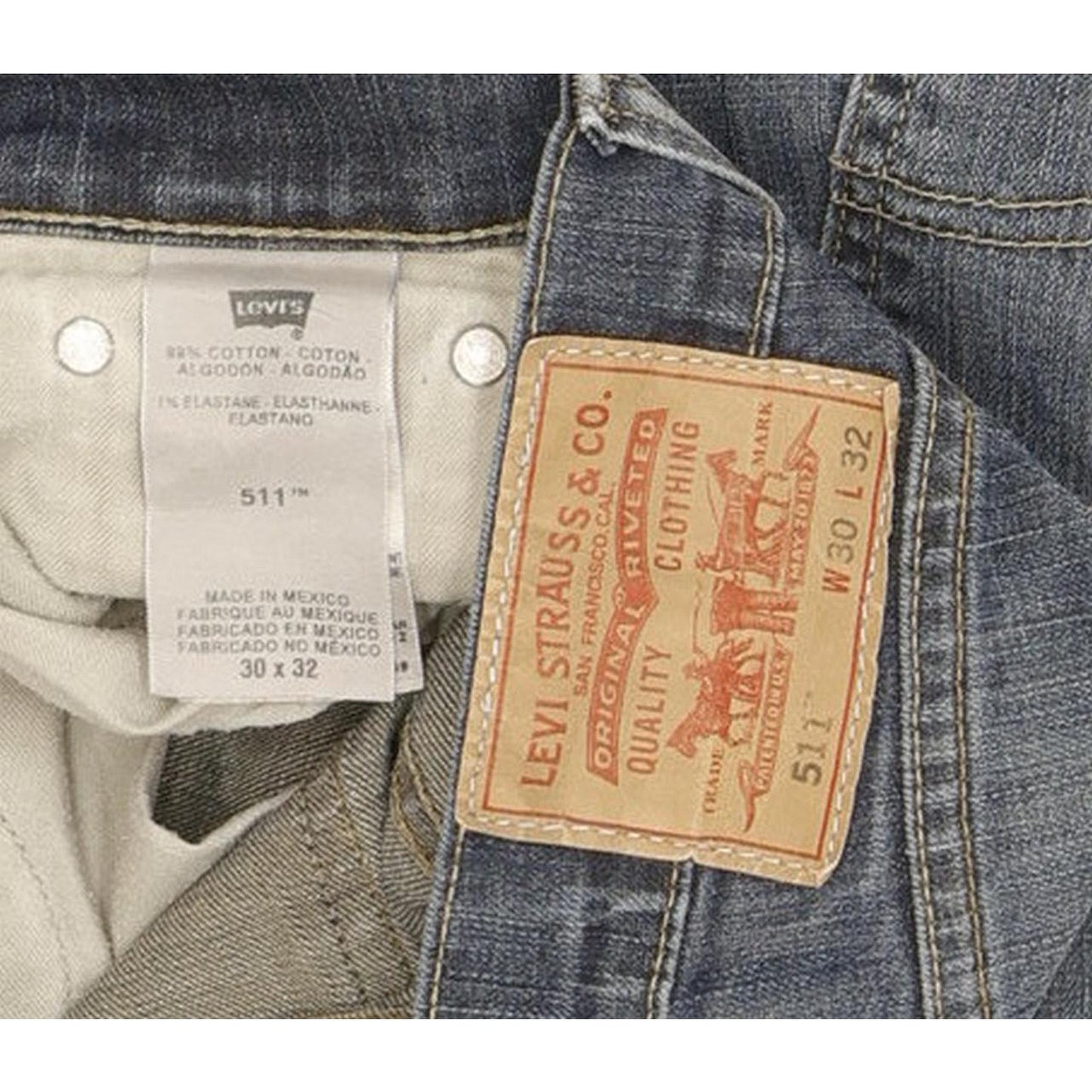 Levi's 511 Women Blue Straight Slim Stretch Jeans W30 L32