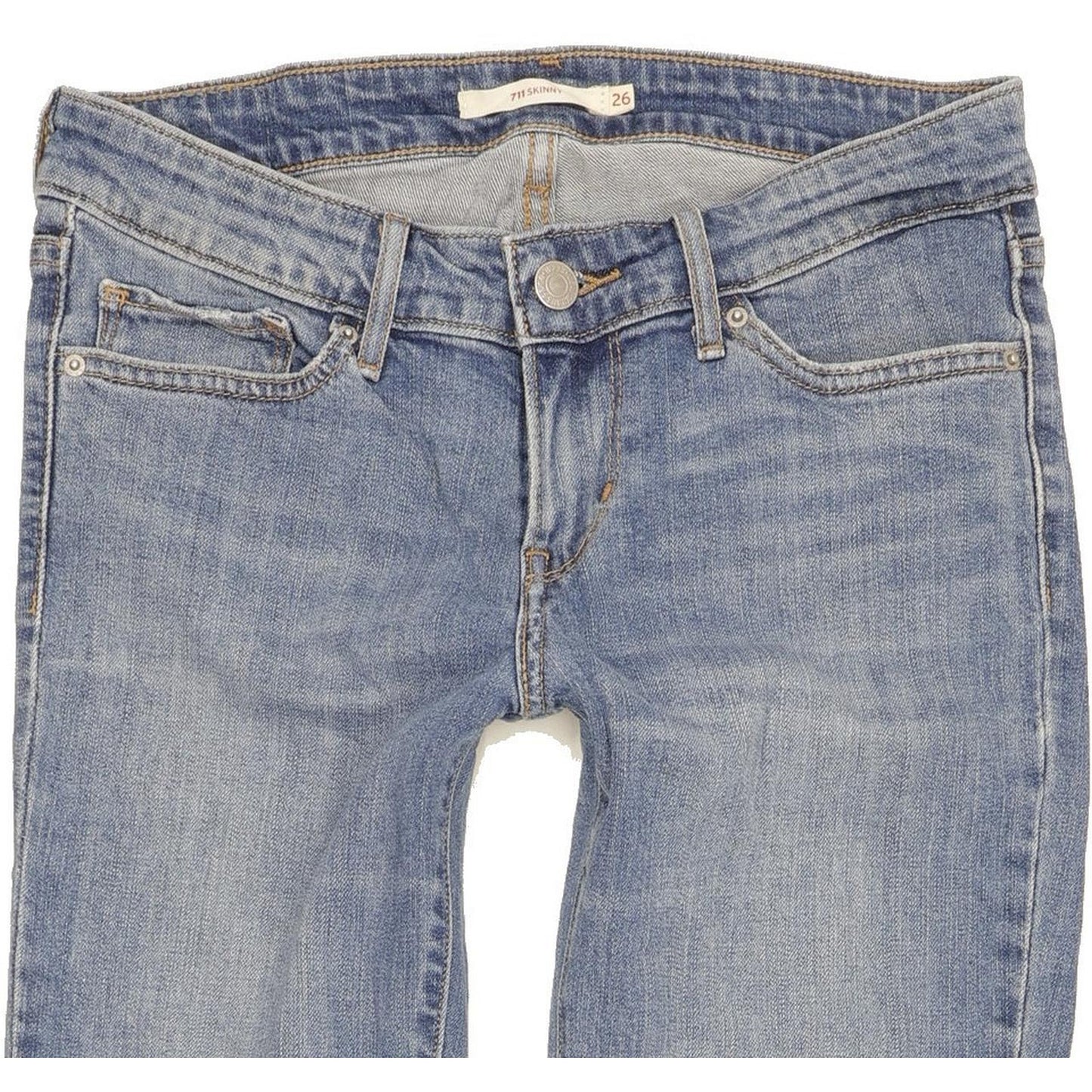 Levi's 711 Women Blue Skinny Slim Stretch Jeans W26 L30