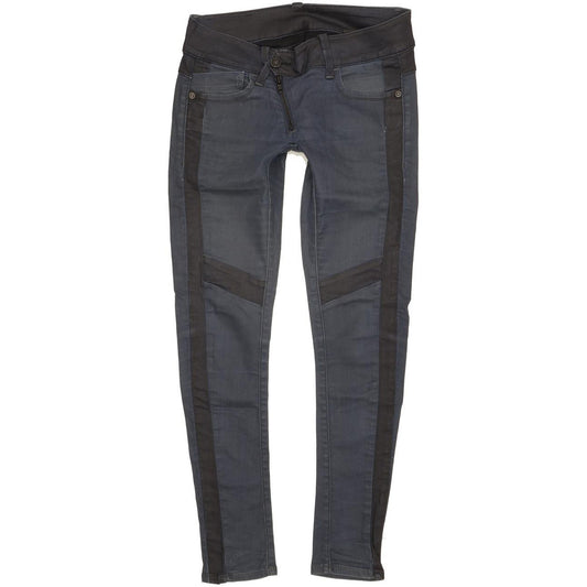 G-Star Lynn Zip Women Blue Skinny Slim Stretch Jeans W26 L29