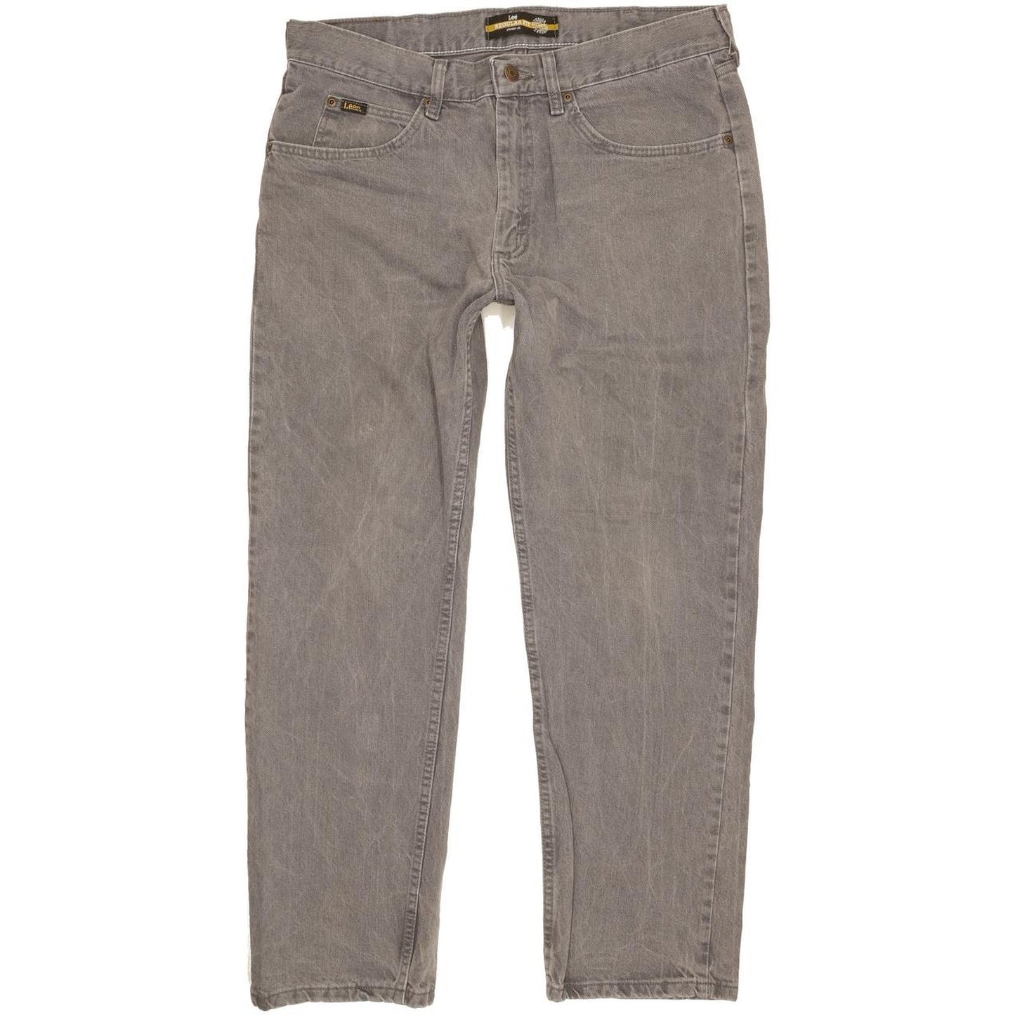 Lee Jim Men Grey Straight Regular Jeans W36 L29