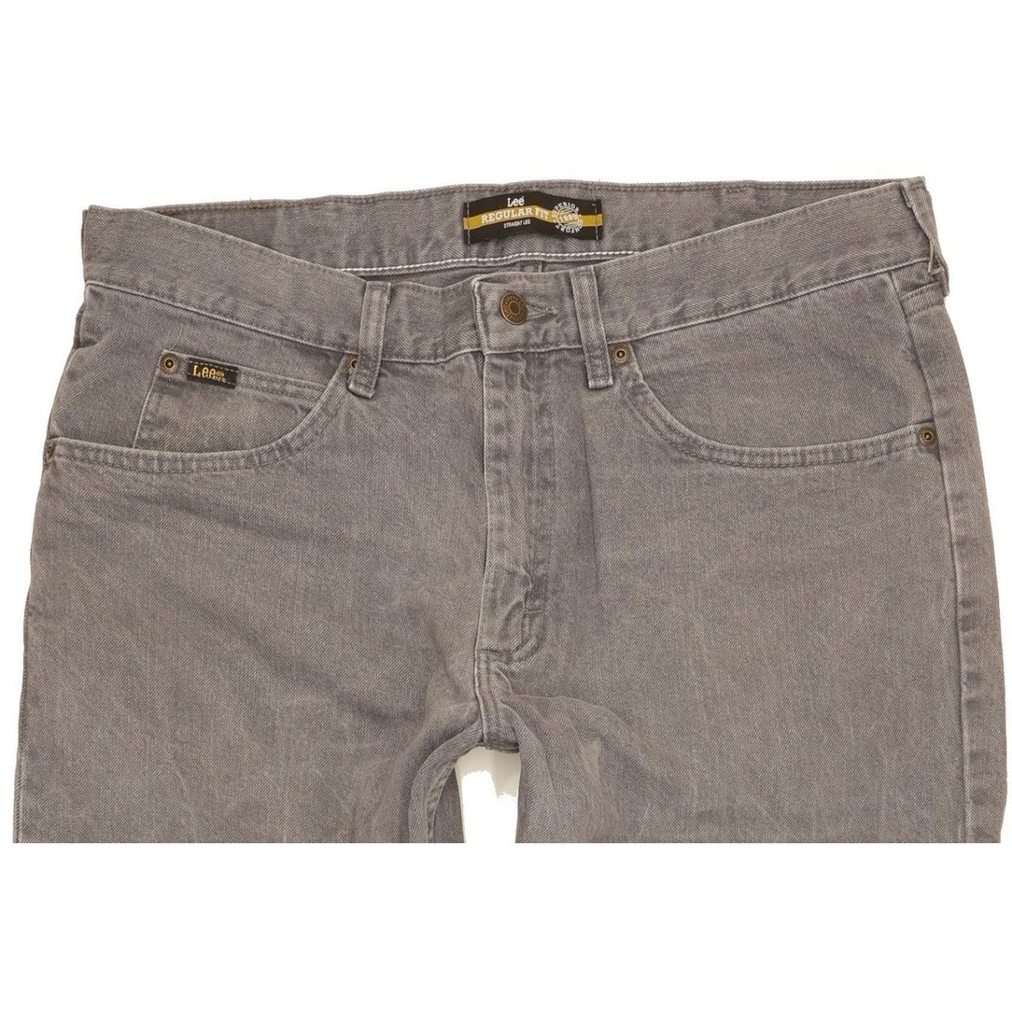 Lee Jim Men Grey Straight Regular Jeans W36 L29