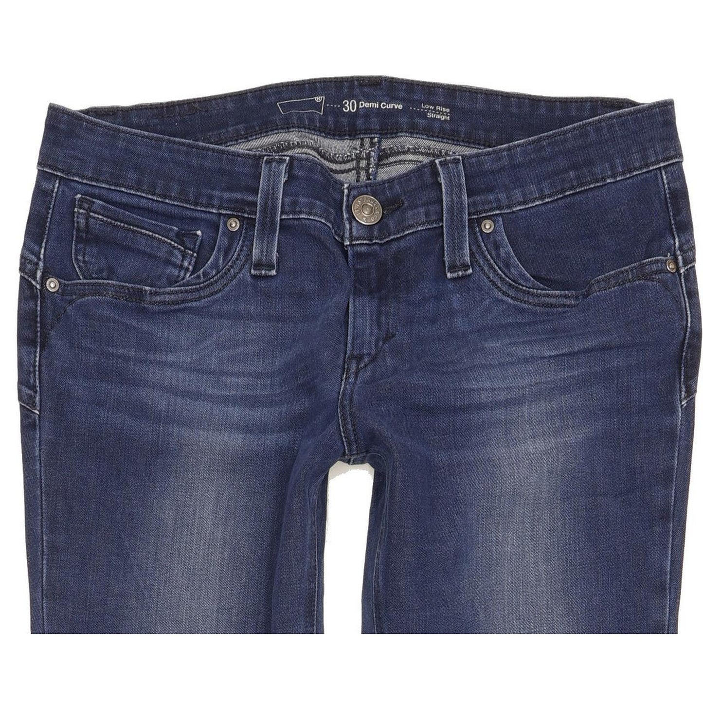Levi's Demi Curve Women Blue Straight Slim Stretch Jeans W30 L32