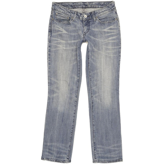 Levi's Bold Curve Women Blue Straight Slim Stretch Jeans W28 L29