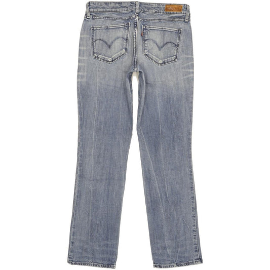Levi's Bold Curve Women Blue Straight Slim Stretch Jeans W28 L29