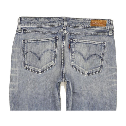 Levi's Bold Curve Women Blue Straight Slim Stretch Jeans W28 L29