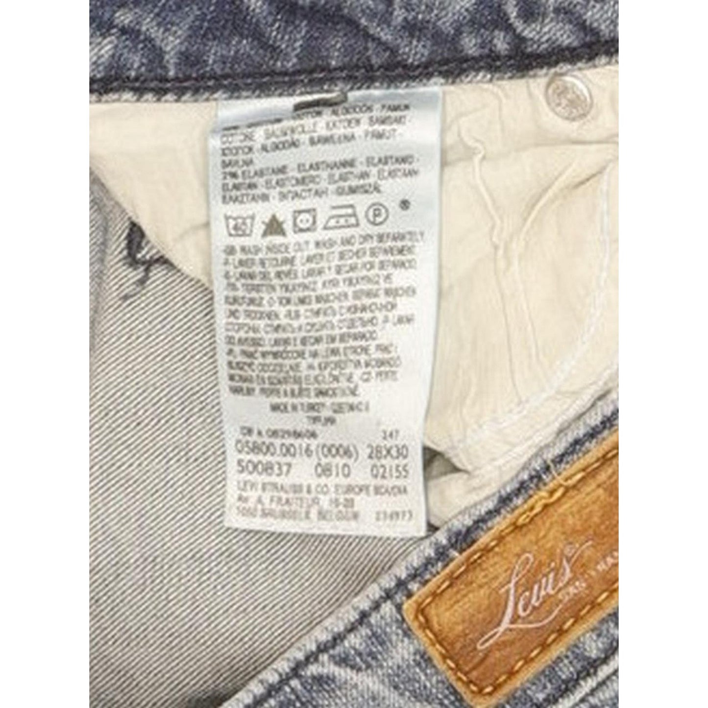 Levi's Bold Curve Women Blue Straight Slim Stretch Jeans W28 L29
