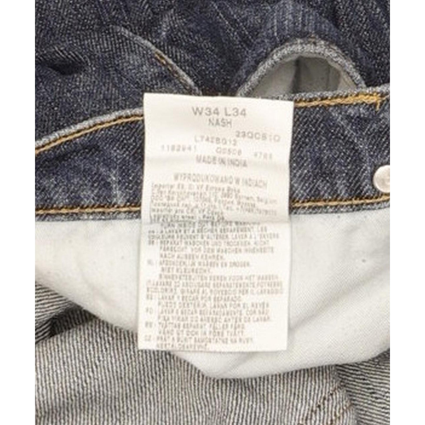 Lee Nash Men Blue Straight Regular Jeans W34 L29