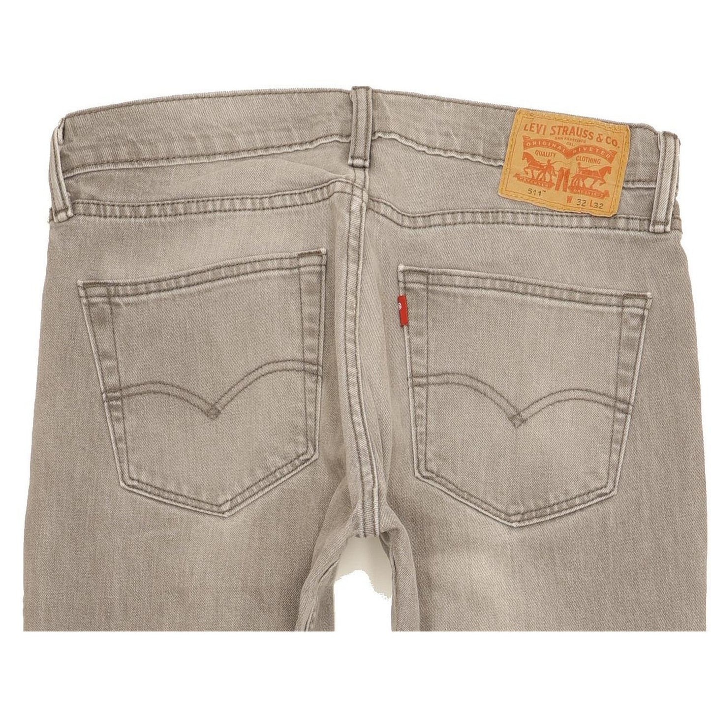 Levi's 511 Men Grey Straight Slim Stretch Jeans W32 L32