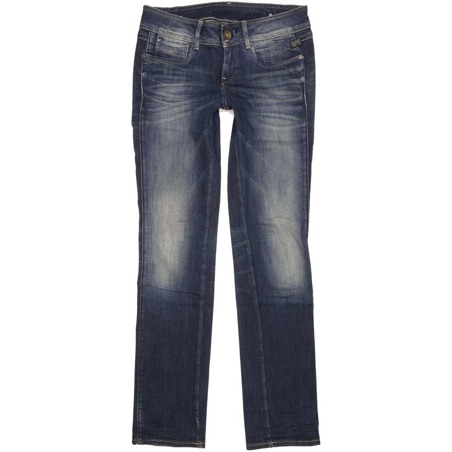 G-Star New Ford Women Blue Straight Slim Stretch Jeans W29 L34