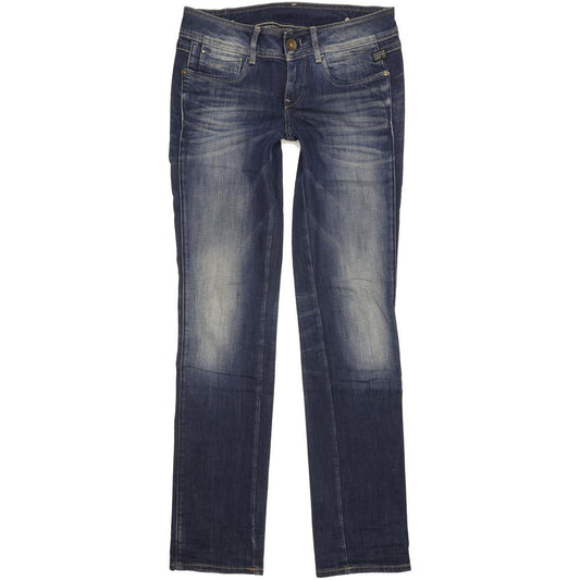 G-Star New Ford Women Blue Straight Slim Stretch Jeans W29 L34