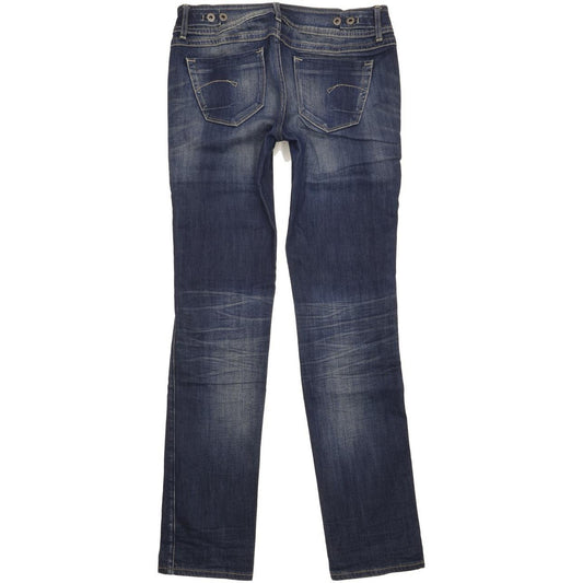 G-Star New Ford Women Blue Straight Slim Stretch Jeans W29 L34
