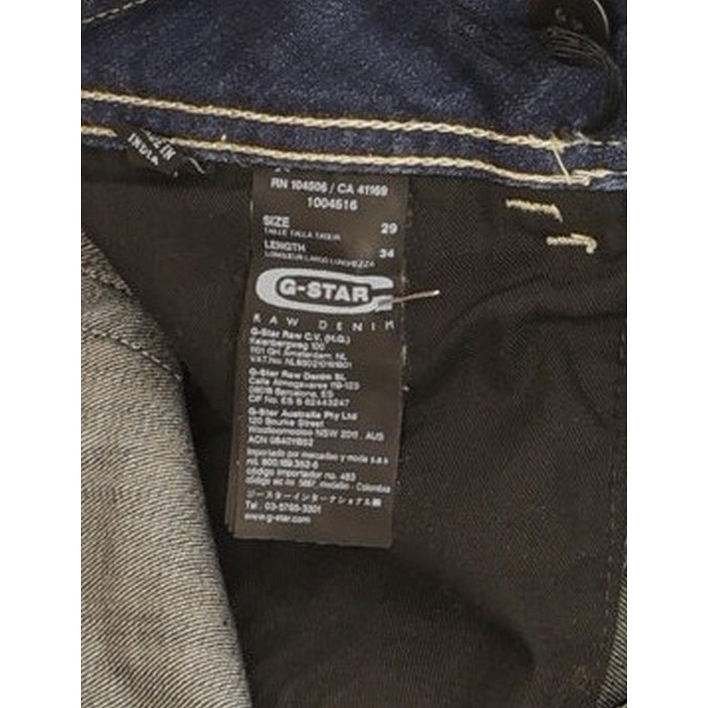 G-Star New Ford Women Blue Straight Slim Stretch Jeans W29 L34
