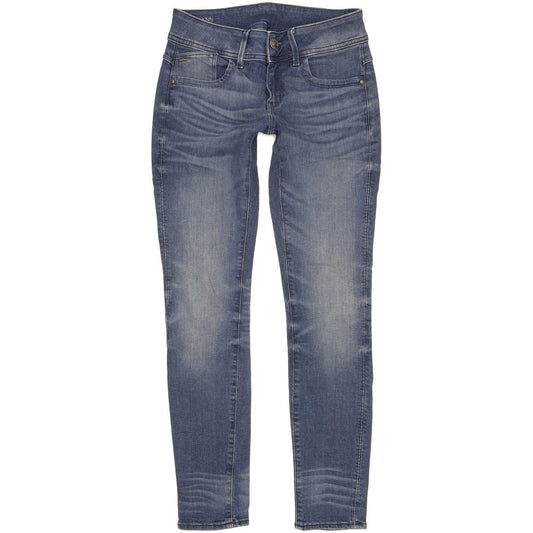 G-Star Lynn Mid Women Blue Skinny Slim Stretch Jeans W27 L30