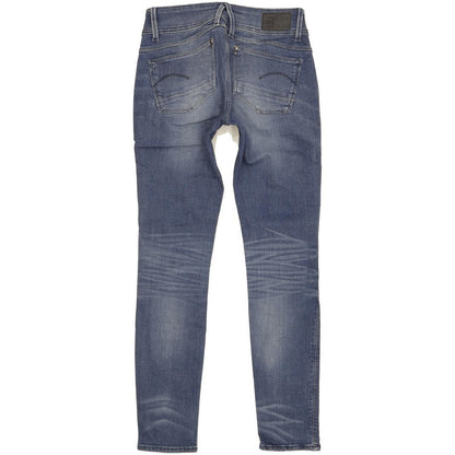 G-Star Lynn Mid Women Blue Skinny Slim Stretch Jeans W27 L30